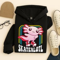 Funny Disco Roller Skate Axolotl Kawaii Salamander  Hoodie