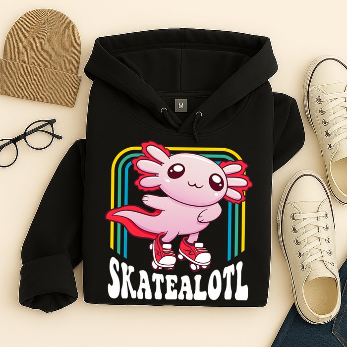 Funny Disco Roller Skate Axolotl Kawaii Salamander  Hoodie