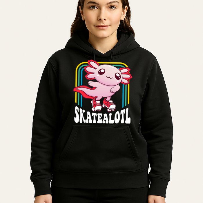 Funny Disco Roller Skate Axolotl Kawaii Salamander  Hoodie