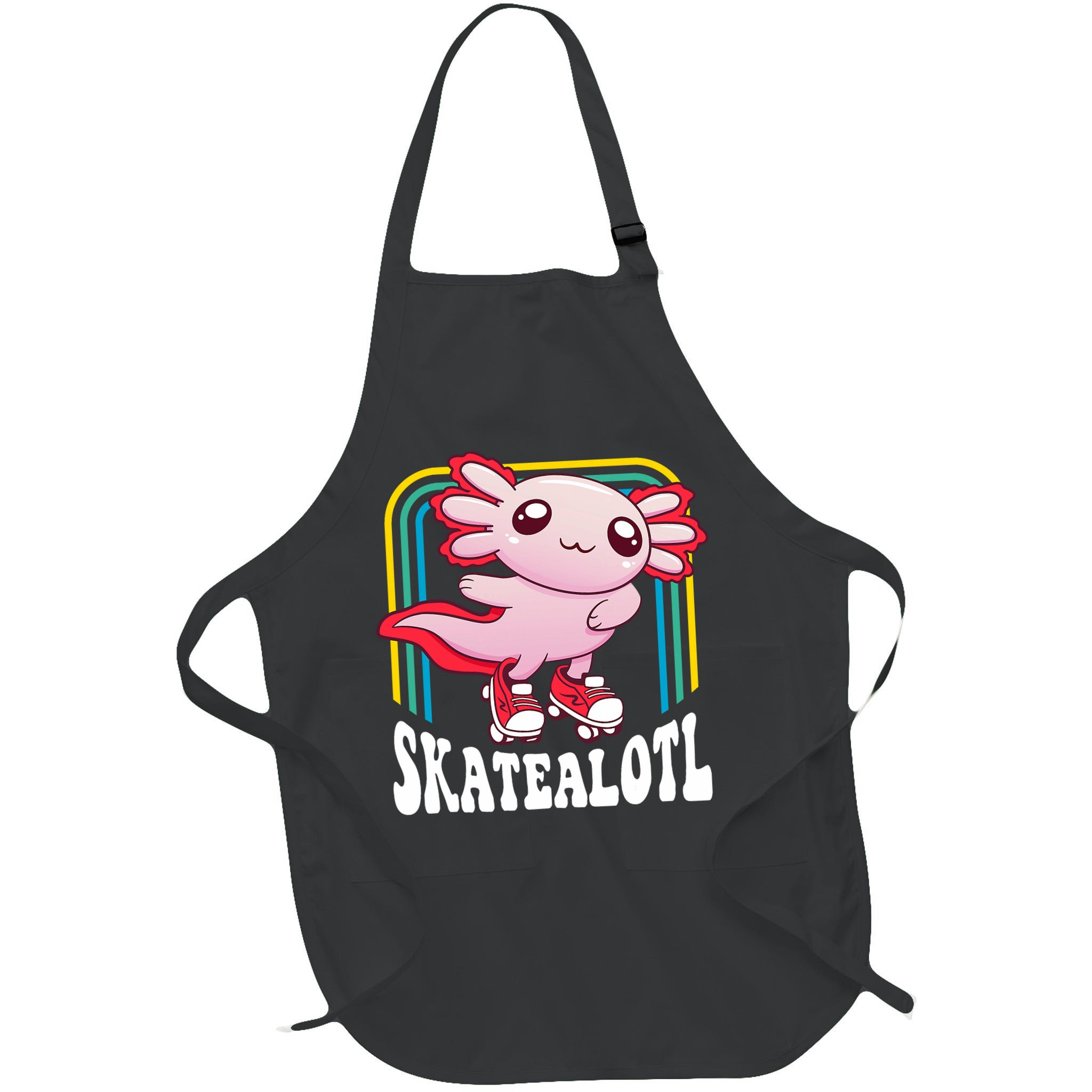 Funny Disco Roller Skate Axolotl Kawaii Salamander  Apron