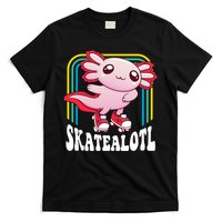 Funny Disco Roller Skate Axolotl Kawaii Salamander  T-Shirt