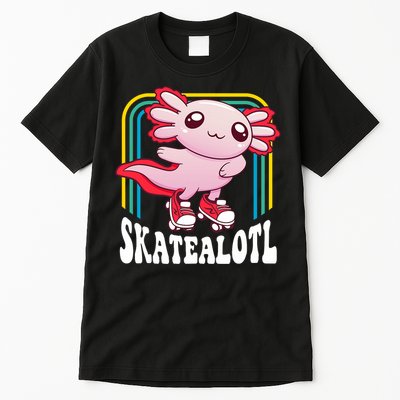 Funny Disco Roller Skate Axolotl Kawaii Salamander  Tall T-Shirt
