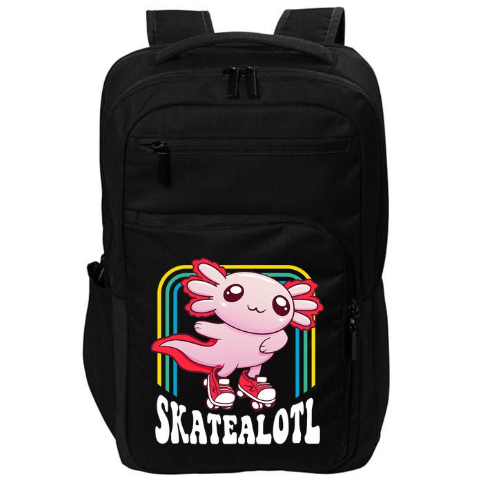 Funny Disco Roller Skate Axolotl Kawaii Salamander  Impact Tech Backpack