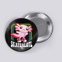 Funny Disco Roller Skate Axolotl Kawaii Salamander  Button