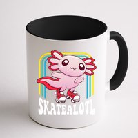 Funny Disco Roller Skate Axolotl Kawaii Salamander  Mug