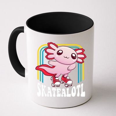 Funny Disco Roller Skate Axolotl Kawaii Salamander  Mug