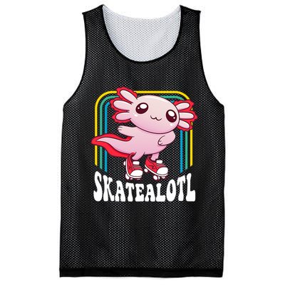 Funny Disco Roller Skate Axolotl Kawaii Salamander  Mesh Reversible Basketball Jersey Tank