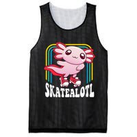 Funny Disco Roller Skate Axolotl Kawaii Salamander  Mesh Reversible Basketball Jersey Tank