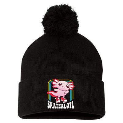 Funny Disco Roller Skate Axolotl Kawaii Salamander  Pom Pom 12in Knit Beanie