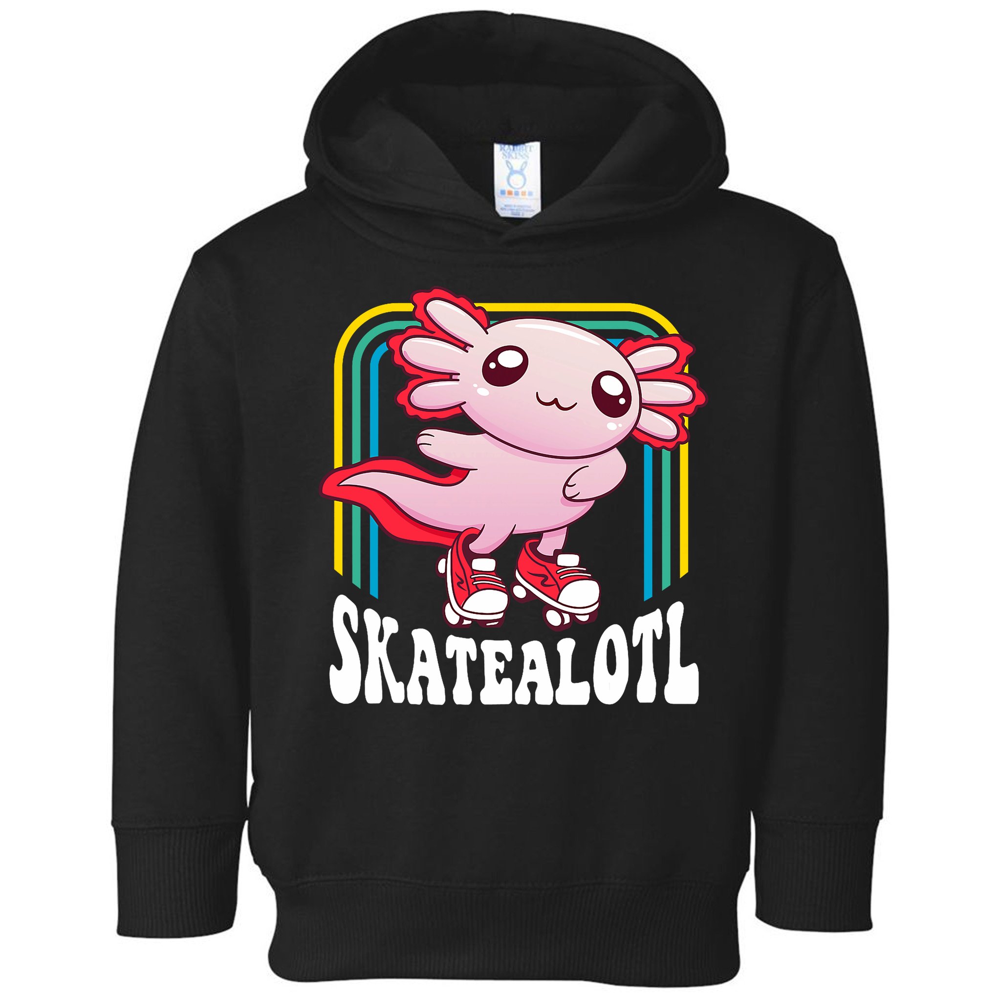 Funny Disco Roller Skate Axolotl Kawaii Salamander  Toddler Hoodie