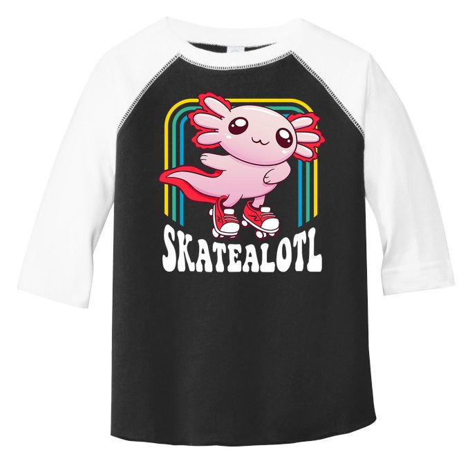 Funny Disco Roller Skate Axolotl Kawaii Salamander  Toddler Fine Jersey T-Shirt