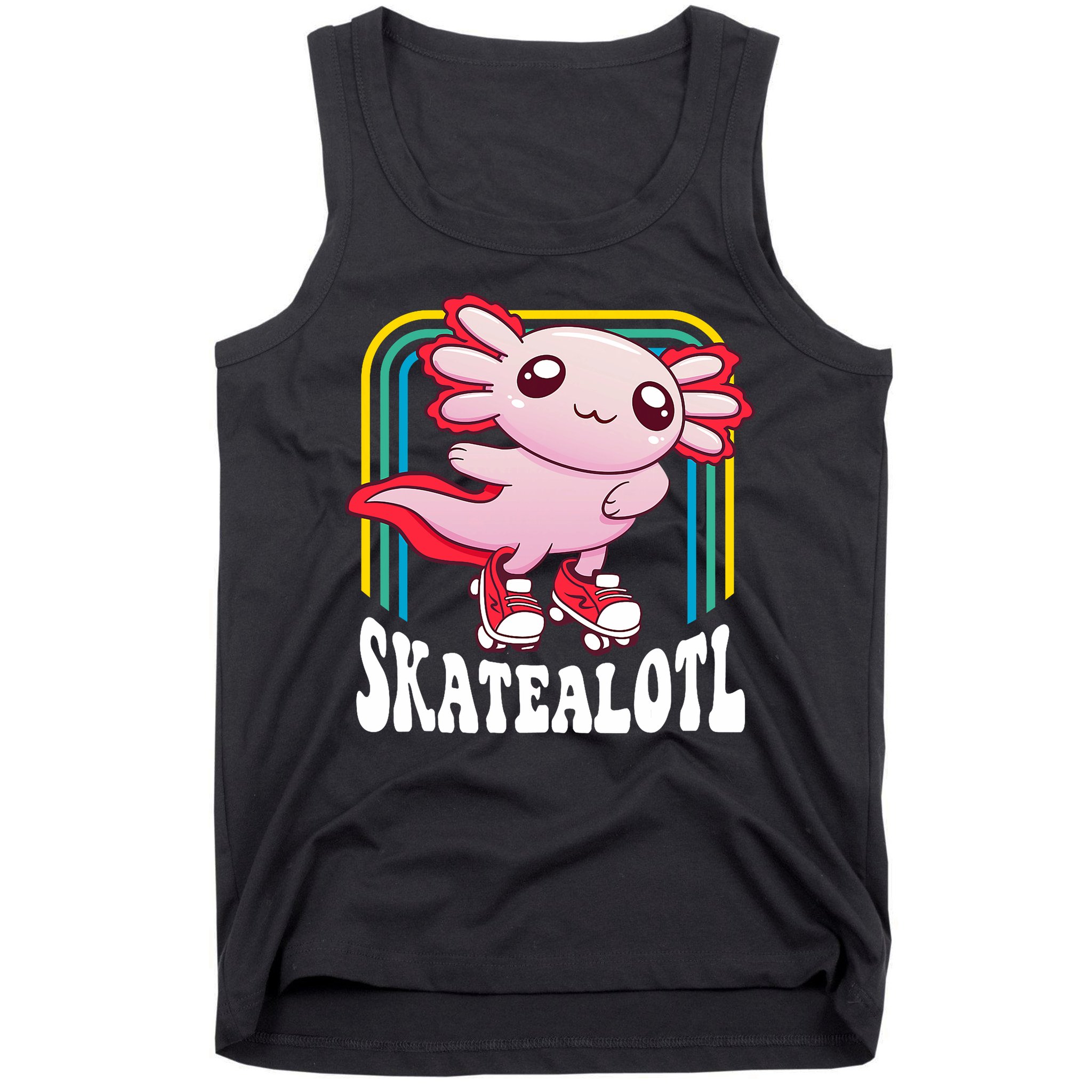 Funny Disco Roller Skate Axolotl Kawaii Salamander  Tank Top