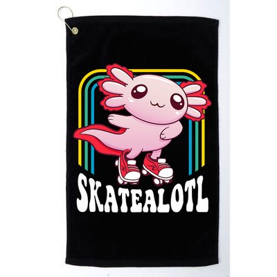 Funny Disco Roller Skate Axolotl Kawaii Salamander  Golf Towel