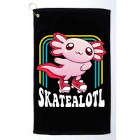 Funny Disco Roller Skate Axolotl Kawaii Salamander  Golf Towel