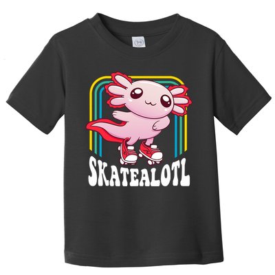 Funny Disco Roller Skate Axolotl Kawaii Salamander  Toddler T-Shirt