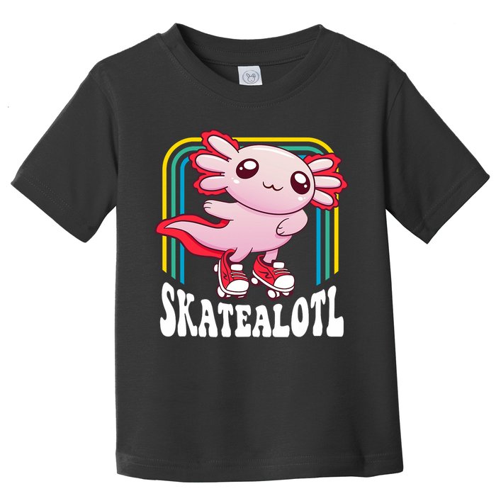 Funny Disco Roller Skate Axolotl Kawaii Salamander  Toddler T-Shirt