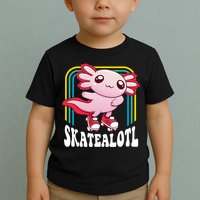 Funny Disco Roller Skate Axolotl Kawaii Salamander  Toddler T-Shirt