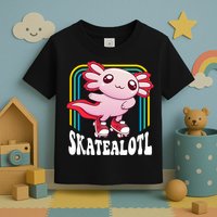Funny Disco Roller Skate Axolotl Kawaii Salamander  Toddler T-Shirt