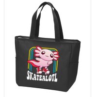 Funny Disco Roller Skate Axolotl Kawaii Salamander  Zip Tote Bag