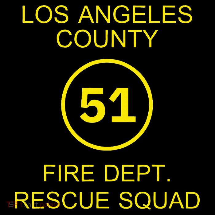 Fire Department Rescue Squad Team L.A. County 51 Wool Snapback Cap