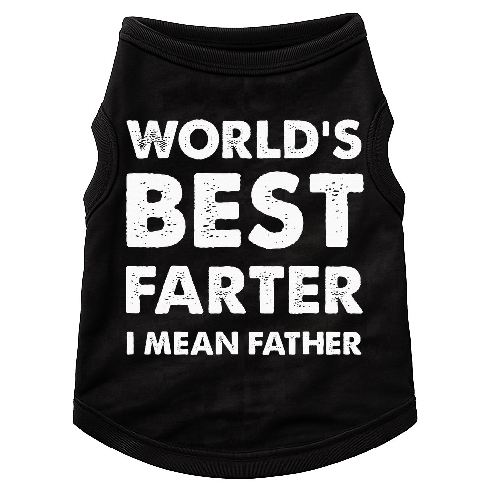 FatherS Day Retro Dad WorldS Best Farter I Mean Father Doggie Tank