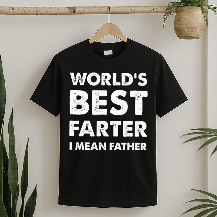 FatherS Day Retro Dad WorldS Best Farter I Mean Father T-Shirt