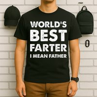 FatherS Day Retro Dad WorldS Best Farter I Mean Father T-Shirt