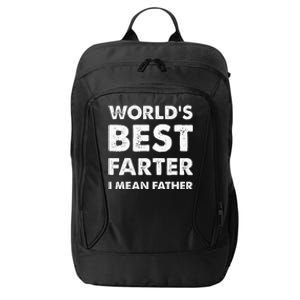 FatherS Day Retro Dad WorldS Best Farter I Mean Father City Backpack