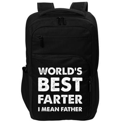 FatherS Day Retro Dad WorldS Best Farter I Mean Father Impact Tech Backpack