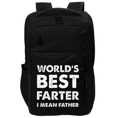 FatherS Day Retro Dad WorldS Best Farter I Mean Father Impact Tech Backpack