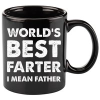 FatherS Day Retro Dad WorldS Best Farter I Mean Father 11oz C Handle Ceramic Mug