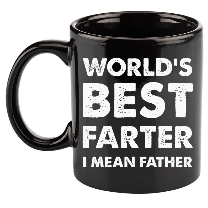 FatherS Day Retro Dad WorldS Best Farter I Mean Father 11oz C Handle Ceramic Mug