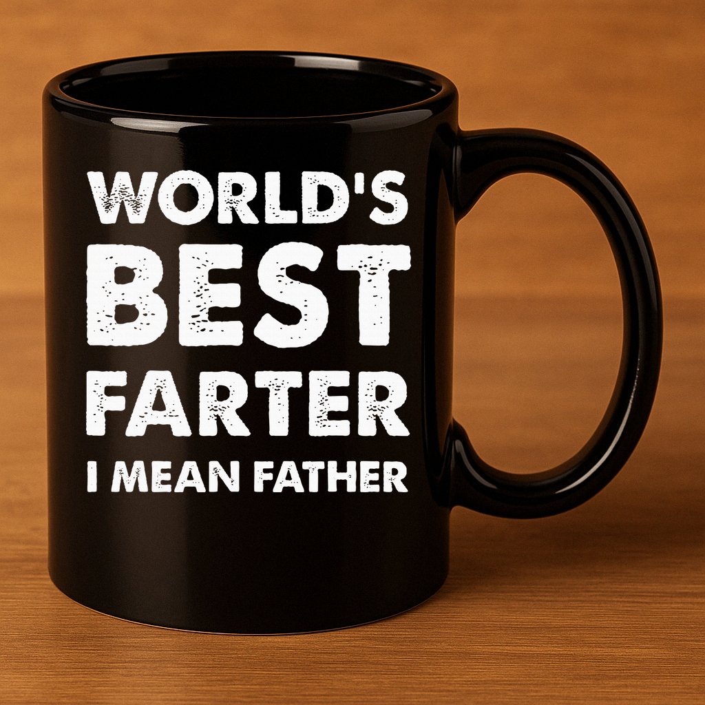 FatherS Day Retro Dad WorldS Best Farter I Mean Father 11oz C Handle Ceramic Mug