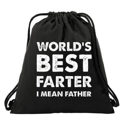 FatherS Day Retro Dad WorldS Best Farter I Mean Father Drawstring Bag