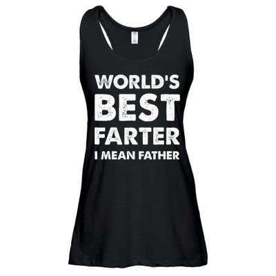 FatherS Day Retro Dad WorldS Best Farter I Mean Father Ladies Essential Flowy Tank