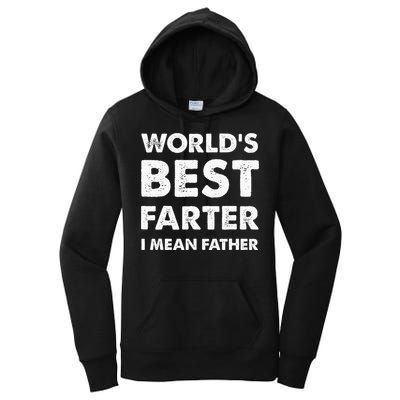 FatherS Day Retro Dad WorldS Best Farter I Mean Father Women's Pullover Hoodie