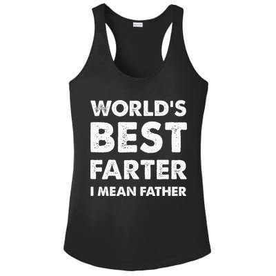 FatherS Day Retro Dad WorldS Best Farter I Mean Father Ladies PosiCharge Competitor Racerback Tank