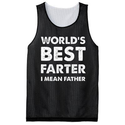 FatherS Day Retro Dad WorldS Best Farter I Mean Father Mesh Reversible Basketball Jersey Tank