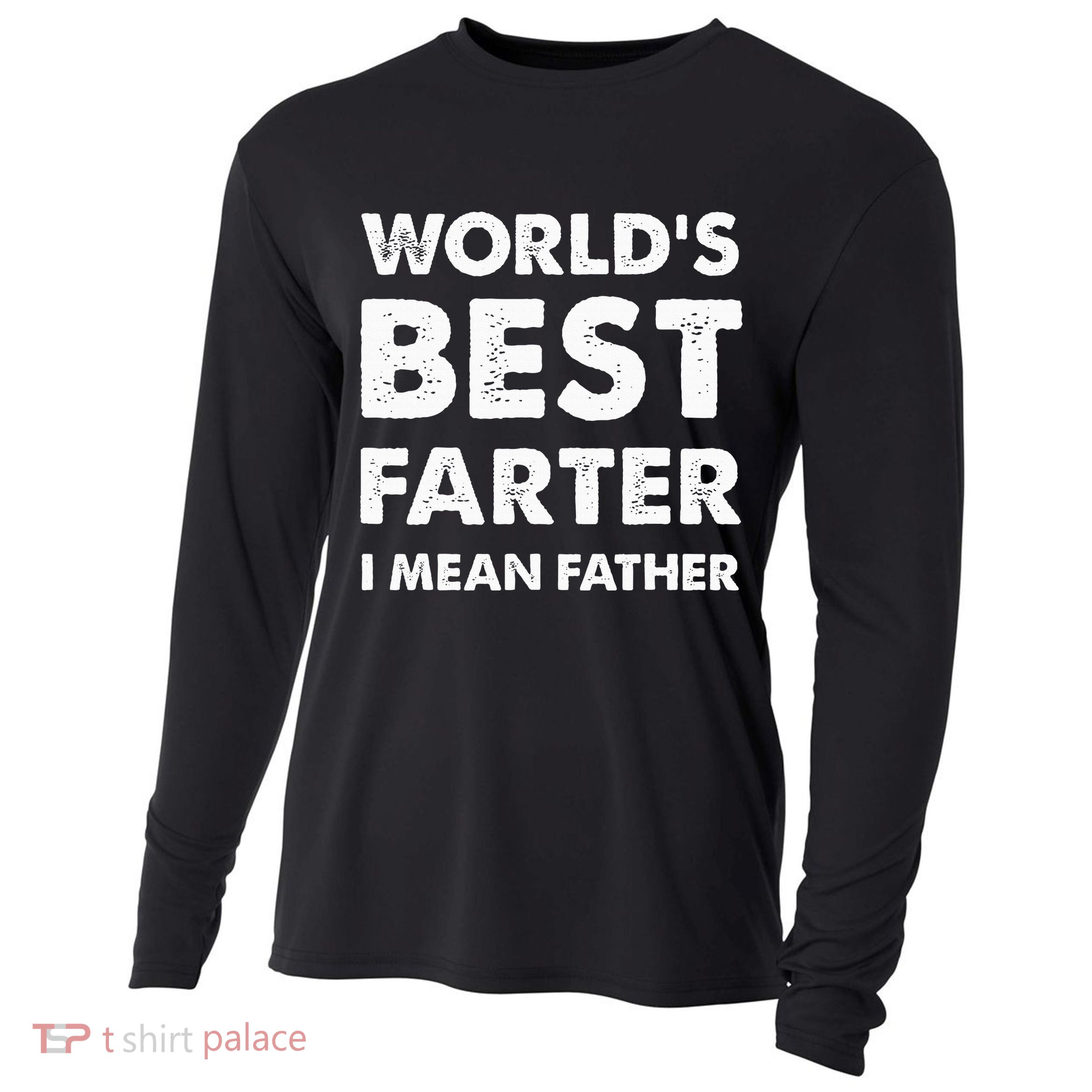 FatherS Day Retro Dad WorldS Best Farter I Mean Father Cooling Performance Long Sleeve Crew