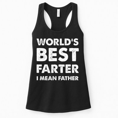 FatherS Day Retro Dad WorldS Best Farter I Mean Father Womens Tank Top