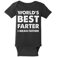 FatherS Day Retro Dad WorldS Best Farter I Mean Father Baby Bodysuit