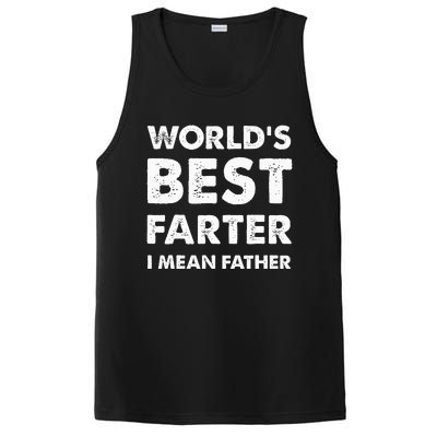 FatherS Day Retro Dad WorldS Best Farter I Mean Father PosiCharge Competitor Tank