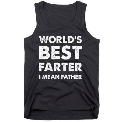 FatherS Day Retro Dad WorldS Best Farter I Mean Father Tank Top