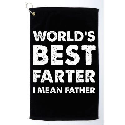 FatherS Day Retro Dad WorldS Best Farter I Mean Father Golf Towel