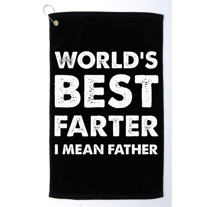 FatherS Day Retro Dad WorldS Best Farter I Mean Father Golf Towel