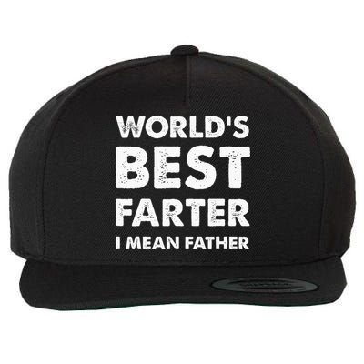 FatherS Day Retro Dad WorldS Best Farter I Mean Father Wool Snapback Cap