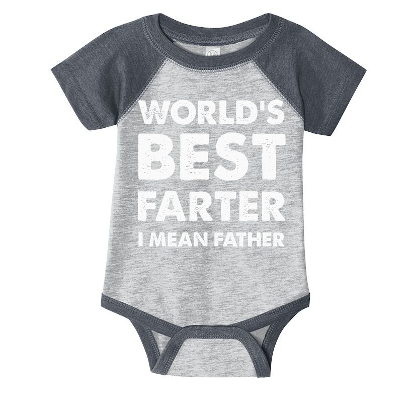 FatherS Day Retro Dad WorldS Best Farter I Mean Father Infant Baby Jersey Bodysuit