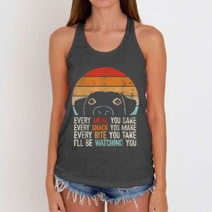 Funny Dog Retro Dog Dog Owner Dog Humor Dog Lover Women's Knotted Racerback Tank