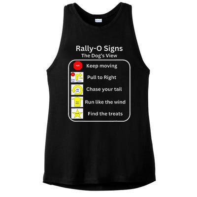 Funny Dog Rally Obedience Ladies PosiCharge Tri-Blend Wicking Tank