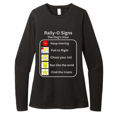 Funny Dog Rally Obedience Womens CVC Long Sleeve Shirt